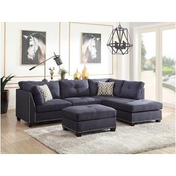 54365sof Acme Furniture Laurissa - Blue Living Room Furniture Sectional