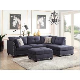 54365sof Acme Furniture Laurissa - Blue Living Room Furniture Sectional