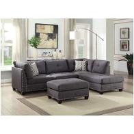 54375sof Acme Furniture Laurissa - Light Charcoal Living Room Furniture Sectional