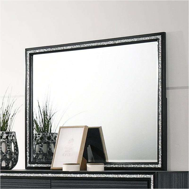 28434 Acme Furniture Haiden - Black Bedroom Furniture Mirror