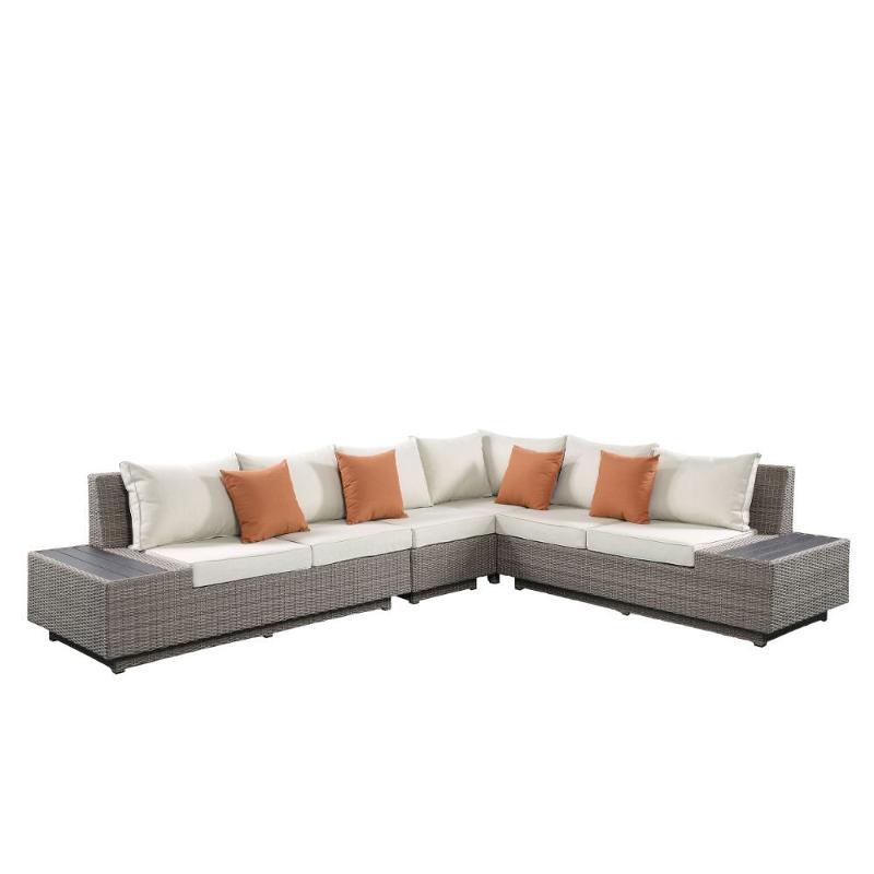 45020ben Acme Furniture Salena Sectional Sofa With Coffee Table