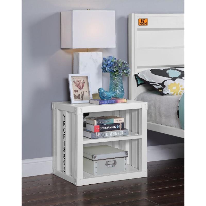 35907 Acme Furniture Cargo - White Bedroom Furniture Nightstand