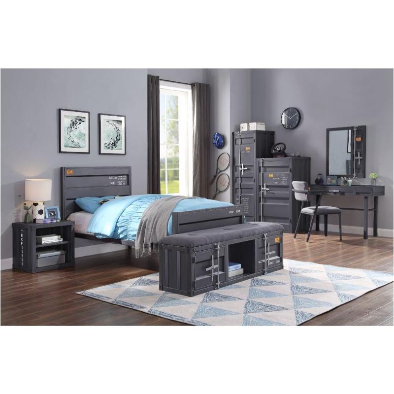 35920t Acme Furniture Cargo - Gunmetal Bedroom Furniture Bed