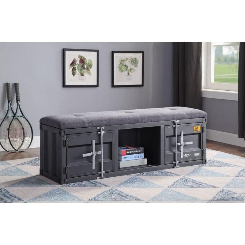 35927 Acme Furniture Cargo - Gunmetal Bedroom Furniture Benche