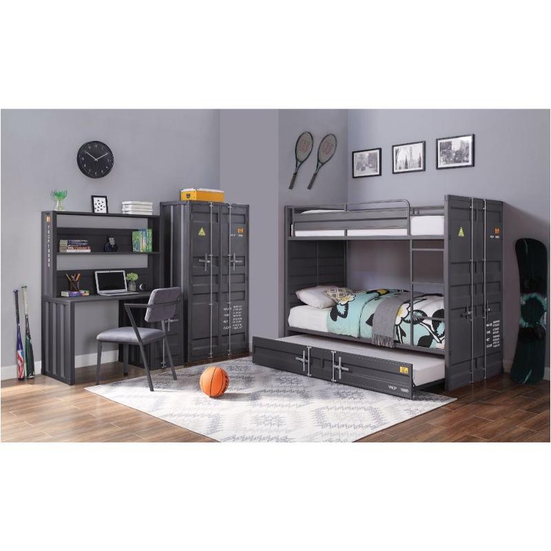 37890hf Acme Furniture Cargo - Gunmetal Bedroom Furniture Bed