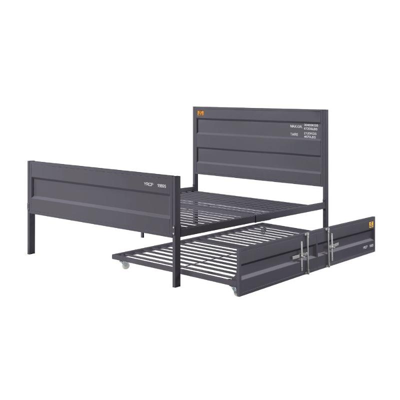 37892 Acme Furniture Cargo - Gunmetal Bedroom Furniture Bed