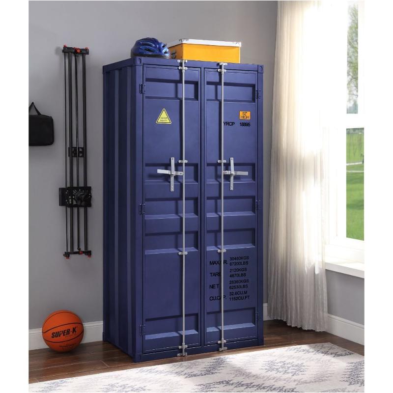37909 Acme Furniture Cargo - Blue Bedroom Furniture Armoire