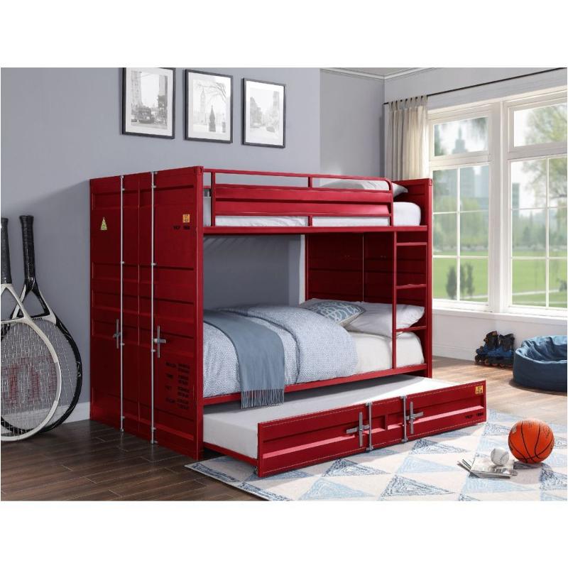 37915hf Acme Furniture Cargo - Red Bedroom Furniture Bed