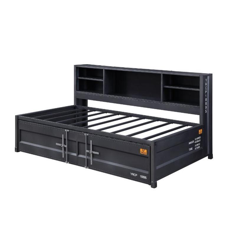 タグ有 美品ACME Furniture MONTECITORUG120x160 38270hf Acme Furniture Gunmetal Daybed With Trundle