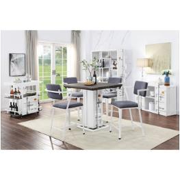 77885t Acme Furniture Cargo - White Dining Room Furniture Counter Height Table