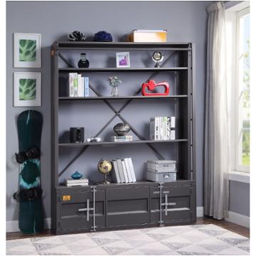 39887 Acme Furniture Cargo - Gunmetal Home Office Furniture Bookcase