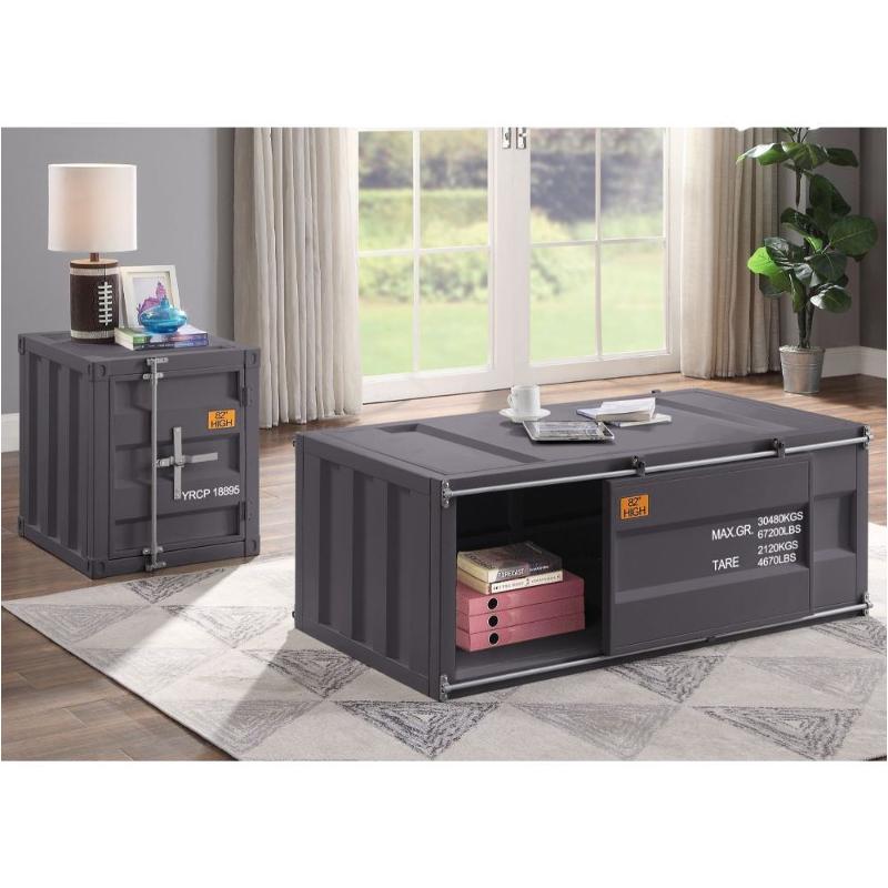 87885 Acme Furniture Cargo - Gunmetal Gunmetal Coffee Table