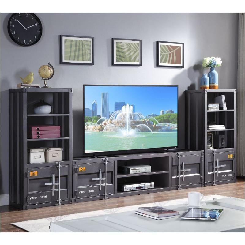 91885 Acme Furniture Cargo - Gunmetal Home Entertainment Furniture Tv Console