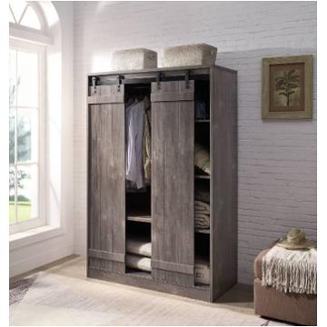 98092shl Acme Furniture Bellarosa - Gray Home Office Furniture Armoire