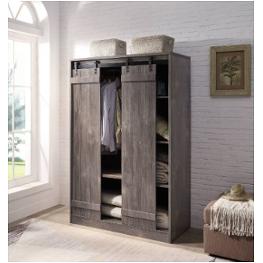 98092shl Acme Furniture Bellarosa - Gray Home Office Furniture Armoire