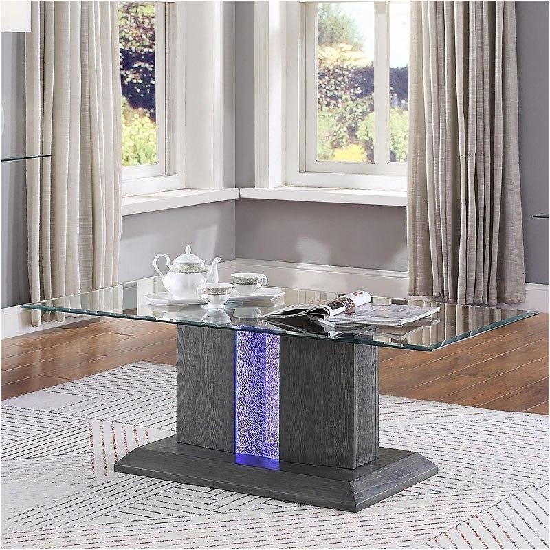 80671gl Acme Furniture Bernice Gray Oak Coffee Table Gray Oak