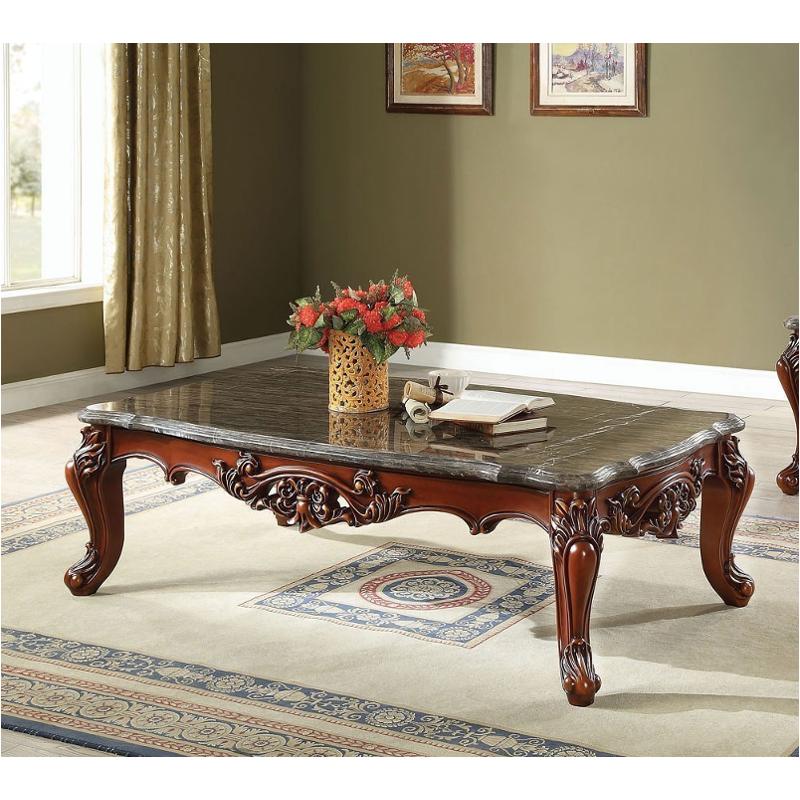 83065 Acme Furniture Eustoma Coffee Table With Marble Top