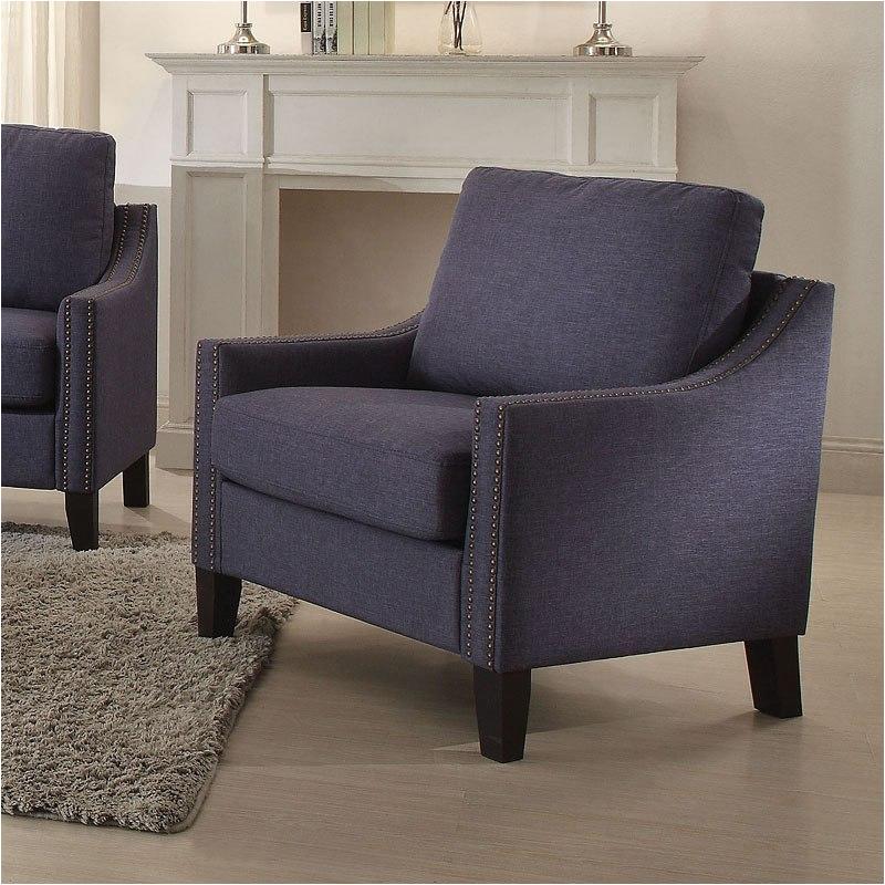 53552 Acme Furniture Zapata - Blue Living Room Furniture Living Room Chair