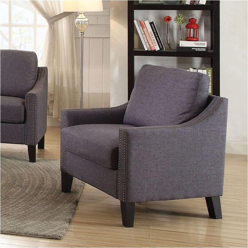 53757 Acme Furniture Zapata - Gray Living Room Furniture Living Room Chair