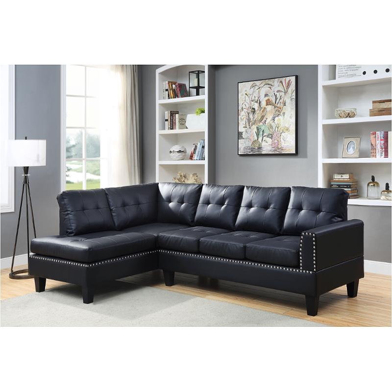 56465lov Acme Furniture Jeimmur - Black Living Room Furniture Sectional