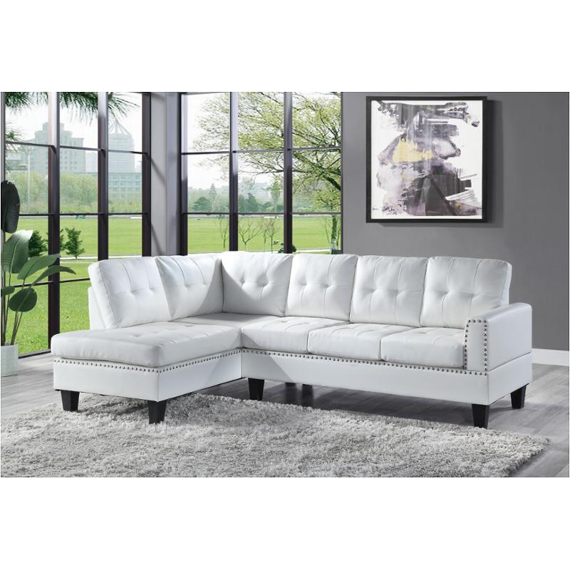 56470lov Acme Furniture Jeimmur - White Living Room Furniture Sectional