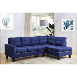 56480lov Acme Furniture Jeimmur - Blue Living Room Furniture Sectional