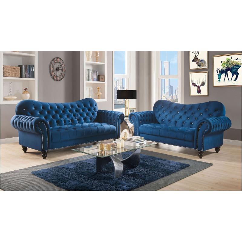53405base Acme Furniture Iberis - Navy Living Room Furniture Sofa