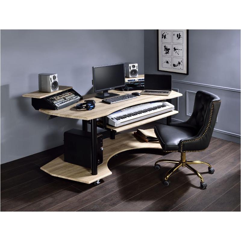92892top Acme Furniture 71in Natural Oak Music Studio Desk