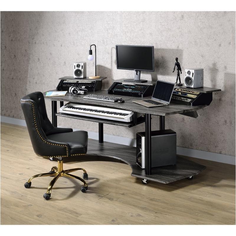 92895top Acme Furniture Eleazar - Black Oak Home Office Furniture Desk