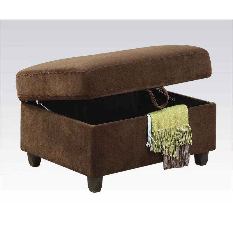 52703 Acme Furniture Belville - Chocolate Living Room Furniture Ottoman