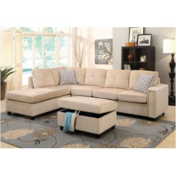 52705sof Acme Furniture Belville - Beige Living Room Furniture Sectional