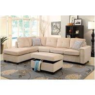52705sof Acme Furniture Belville - Beige Living Room Furniture Sectional
