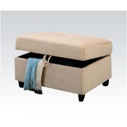 52708 Acme Furniture Belville - Beige Living Room Furniture Ottoman