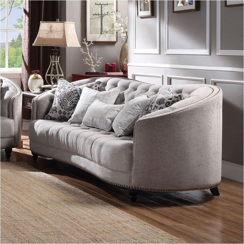 52060 Acme Furniture Saira Fabric Sofa With 5 Pillows