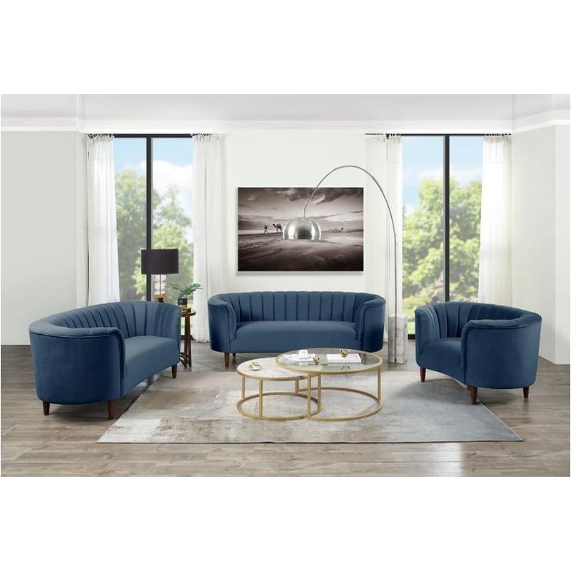 Lv00169 Acme Furniture Millephri - Blue Living Room Furniture Sofa