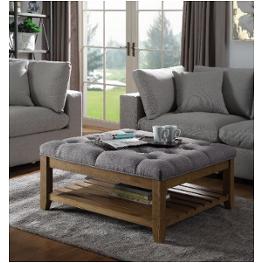 96558t Acme Furniture Aizen - Oak Living Room Furniture Ottoman