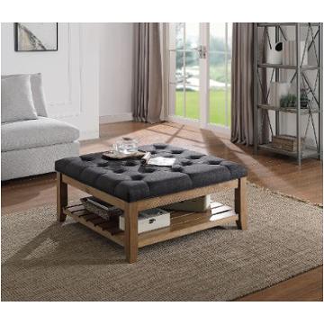 96560t Acme Furniture Aizen - Oak Living Room Furniture Ottoman