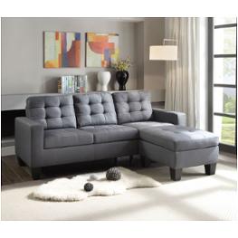 52775 Acme Furniture Earsom - Gray Living Room Furniture Sectional