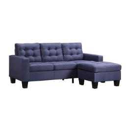 56650 Acme Furniture Earsom - Blue Living Room Furniture Sectional