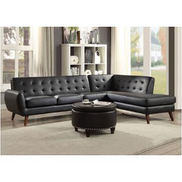 53040sof Acme Furniture Essick Ii - Black Living Room Furniture Sectional