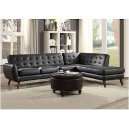 53040sof Acme Furniture Essick Ii - Black Living Room Furniture Sectional