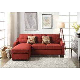 53740 Acme Furniture Cleavon Ii - Red Living Room Furniture Sectional