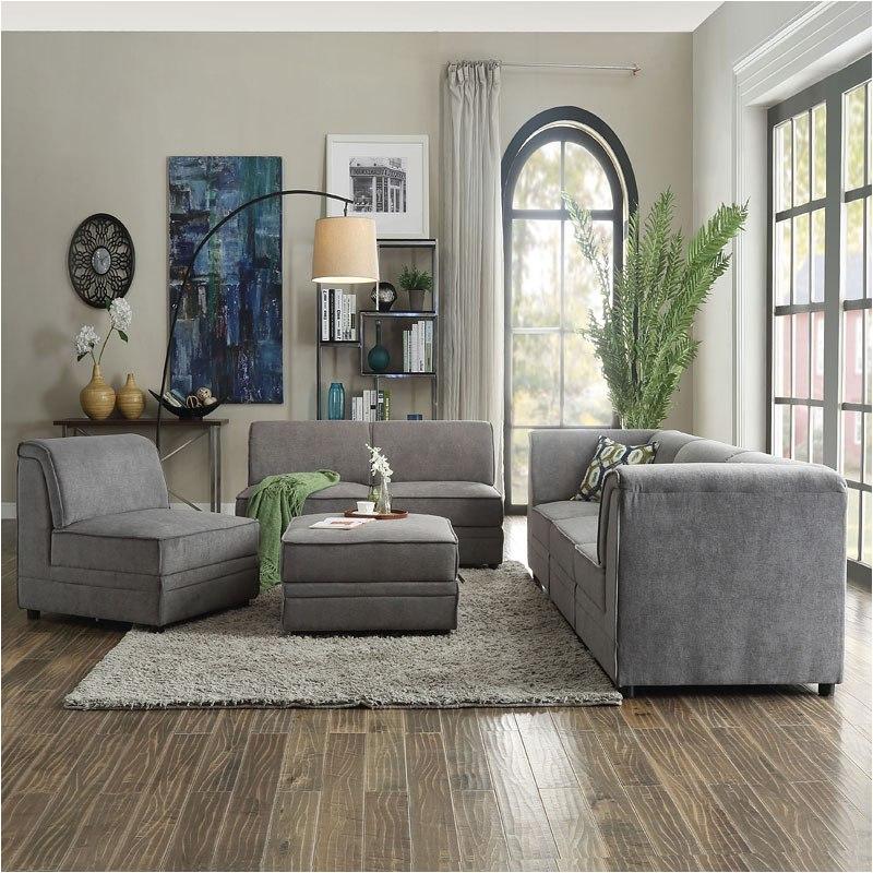53780 Acme Furniture Bois Living Room Furniture Sectional