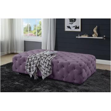 Lv00390 Acme Furniture Qokmis - Purple Living Room Furniture Ottoman