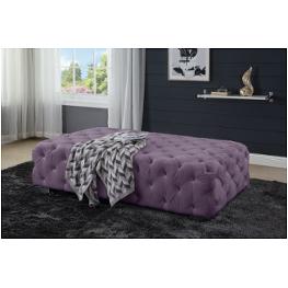 Lv00390 Acme Furniture Qokmis - Purple Living Room Furniture Ottoman