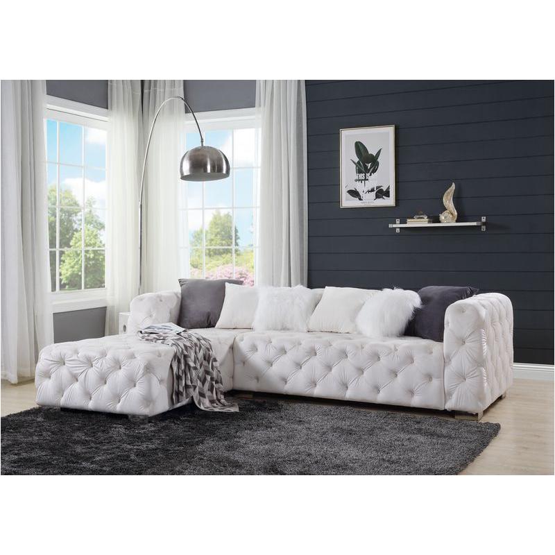 Lv00391-1 Acme Furniture Qokmis - Beige Living Room Furniture Sectional