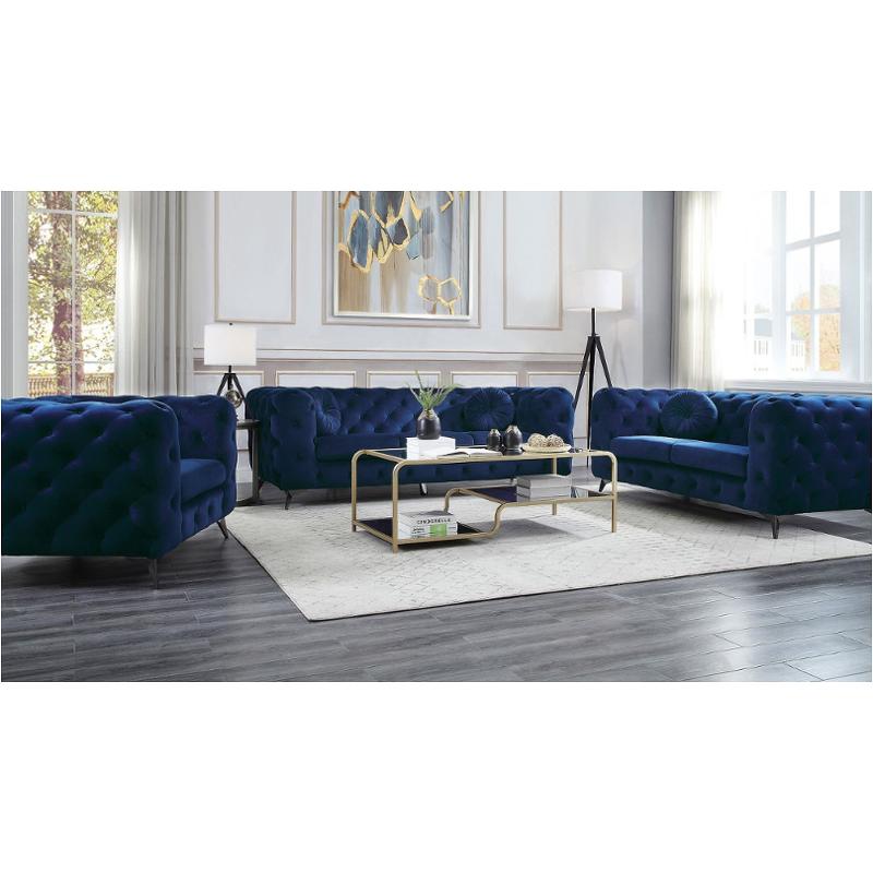 54900 Acme Furniture Atronia - Blue Living Room Furniture Sofa