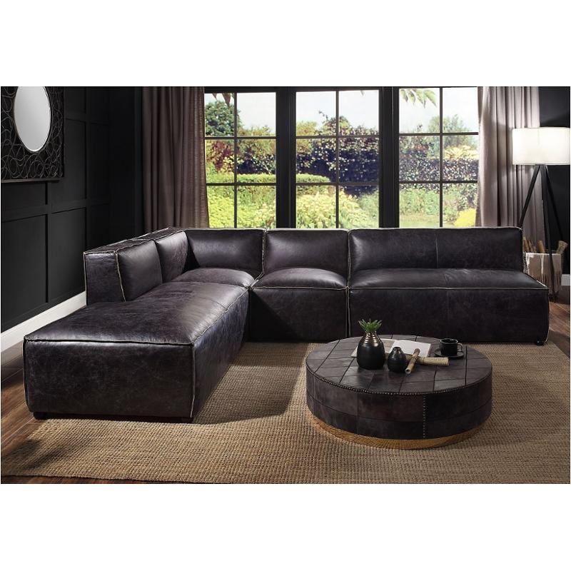 56586 Acme Furniture Birdie - Black Living Room Furniture Sectional