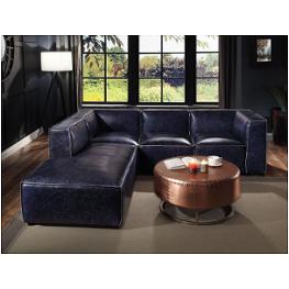 56596 Acme Furniture Birdie - Blue Living Room Furniture Sectional
