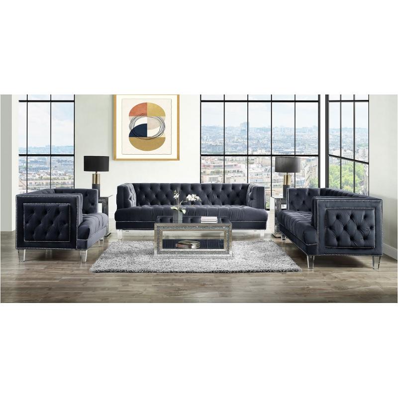 56460 Acme Furniture Ansario - Black Living Room Furniture Sofa